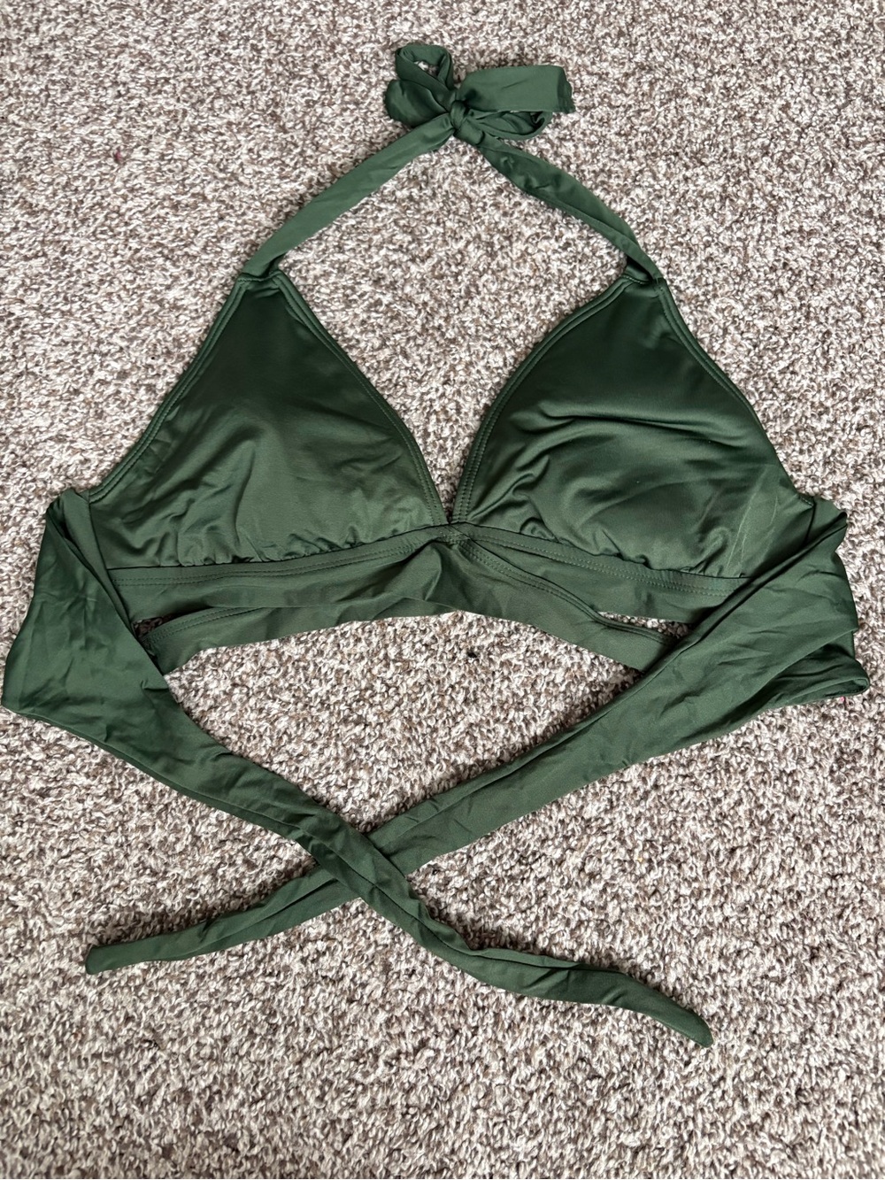 Kona Sol Olive Green Bikini Top